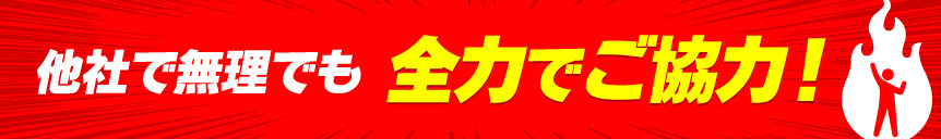 他社で無理でも全力でご協力!