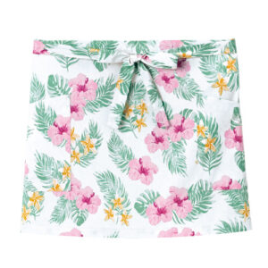 ショートエプロン(ハイビスカス柄)